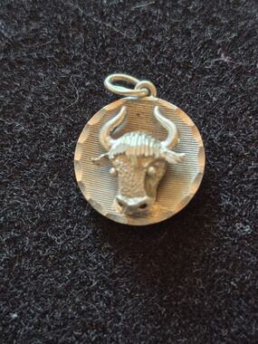 925 Silver Taurus charm